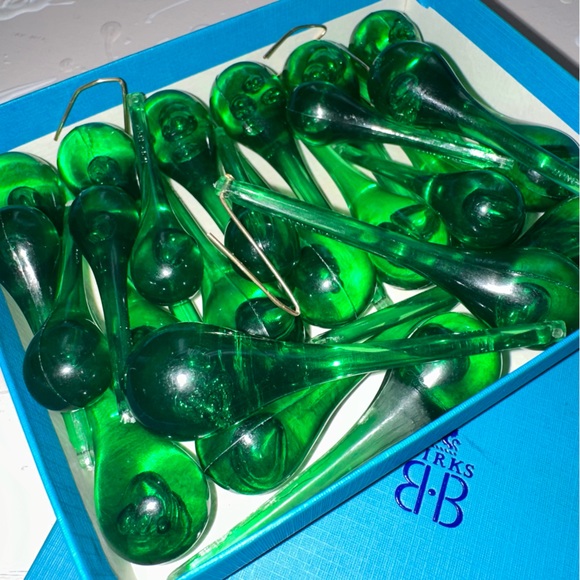 RARE Vintage Christmas Plastic Green Icicles - Picture 13 of 16